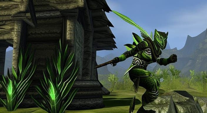 Female Tribal Argonian Character Design