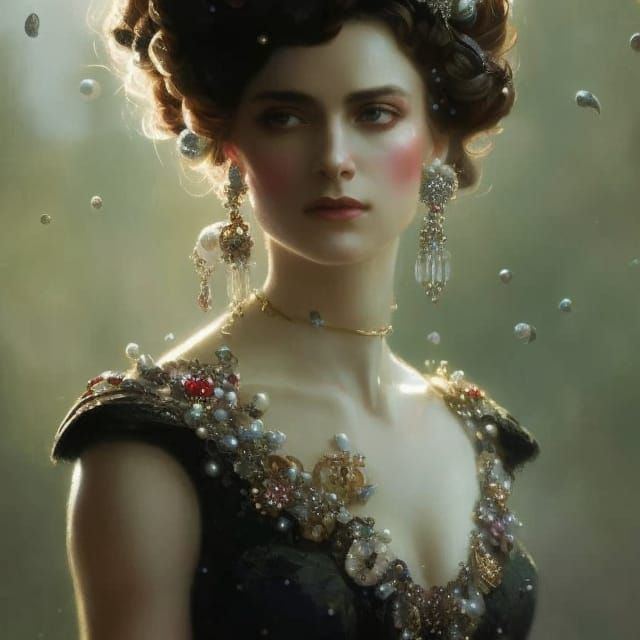 Pearl and Gem Lady: A Fantasy Art Masterpiece