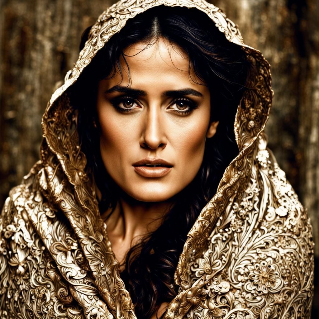 Hyperrealistic Portrait of Salma Hayek