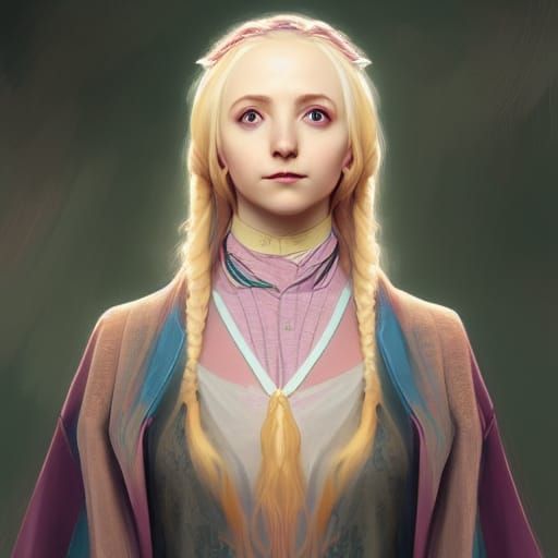 Luna Lovegood Spellcaster Portrait in Digital Art Style