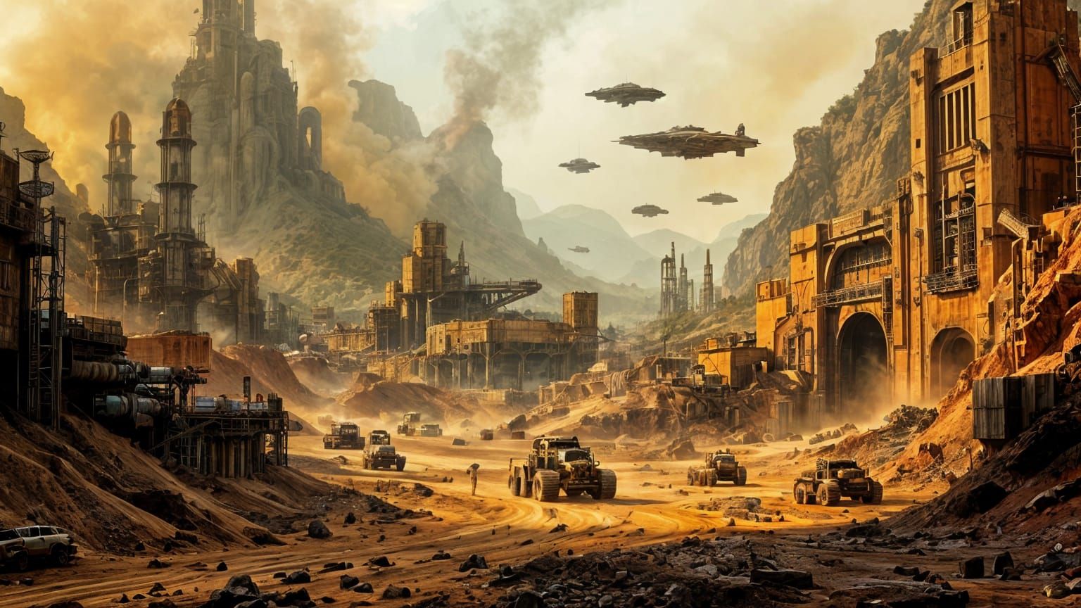 Distant Jungle Planet Mining Operation