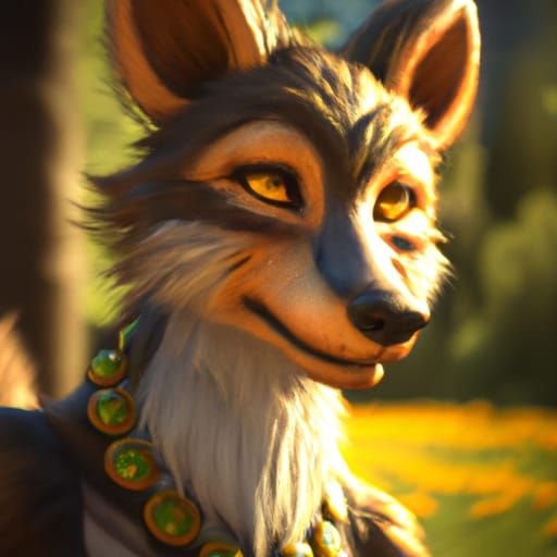 Hyperdetailed Fursuit Portrait in Dynamic Lighting
