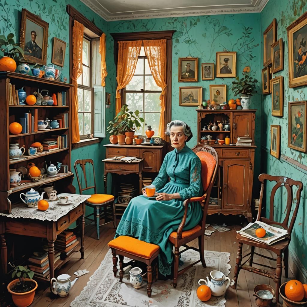 Woman in Lace: Pop Art Digital Rendering