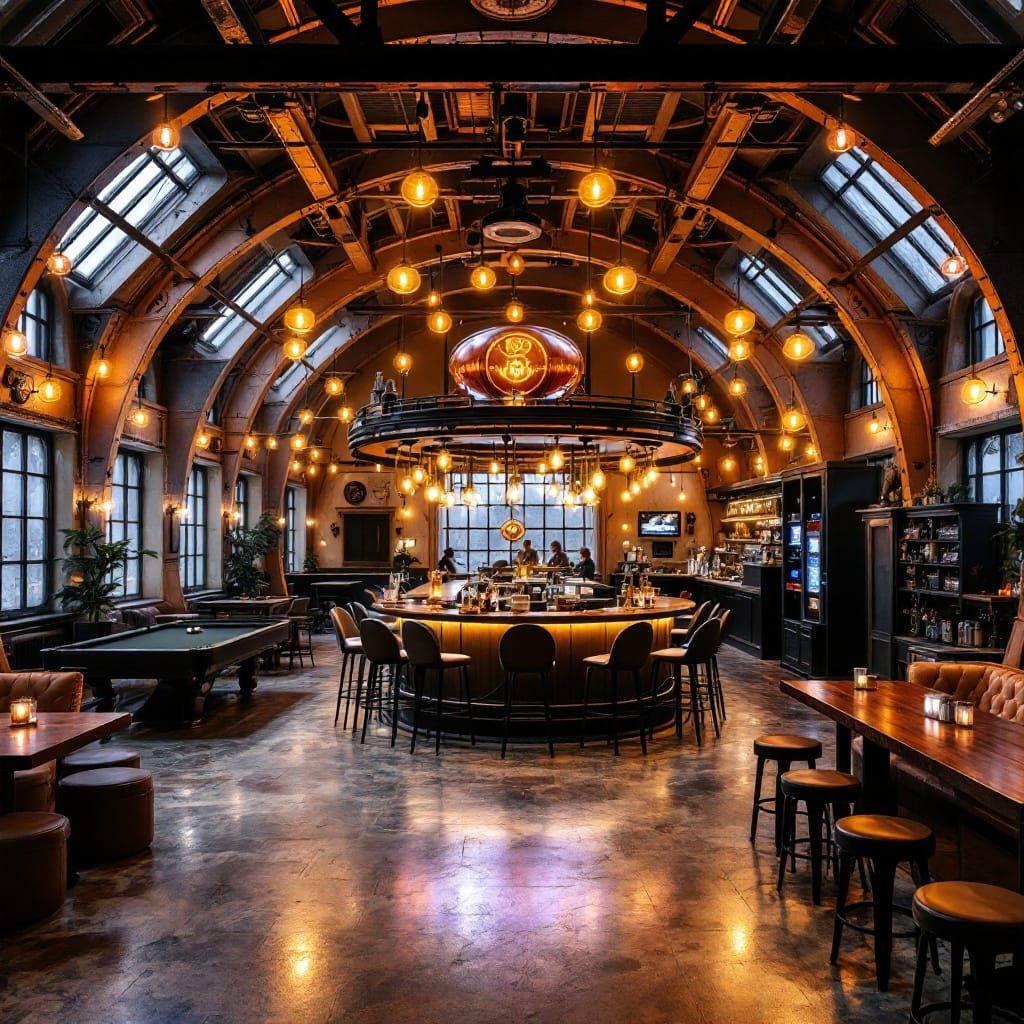 Steampunk Dance Bar in Industrial Chic Style
