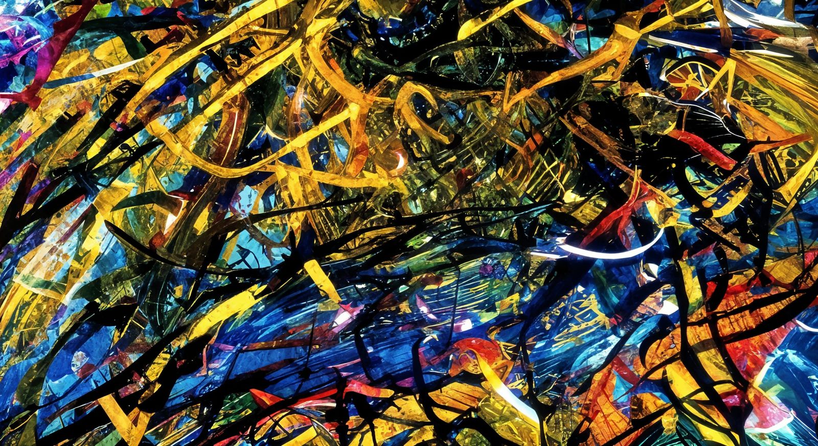 Vibrant Geometric Abstract Art Masterpiece