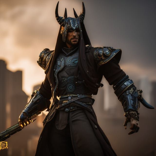 Steampunk Troll Warrior in Zombie Apocalypse