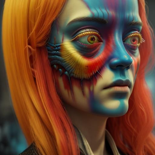 Eerie 3D Glass Object in Photorealistic Style