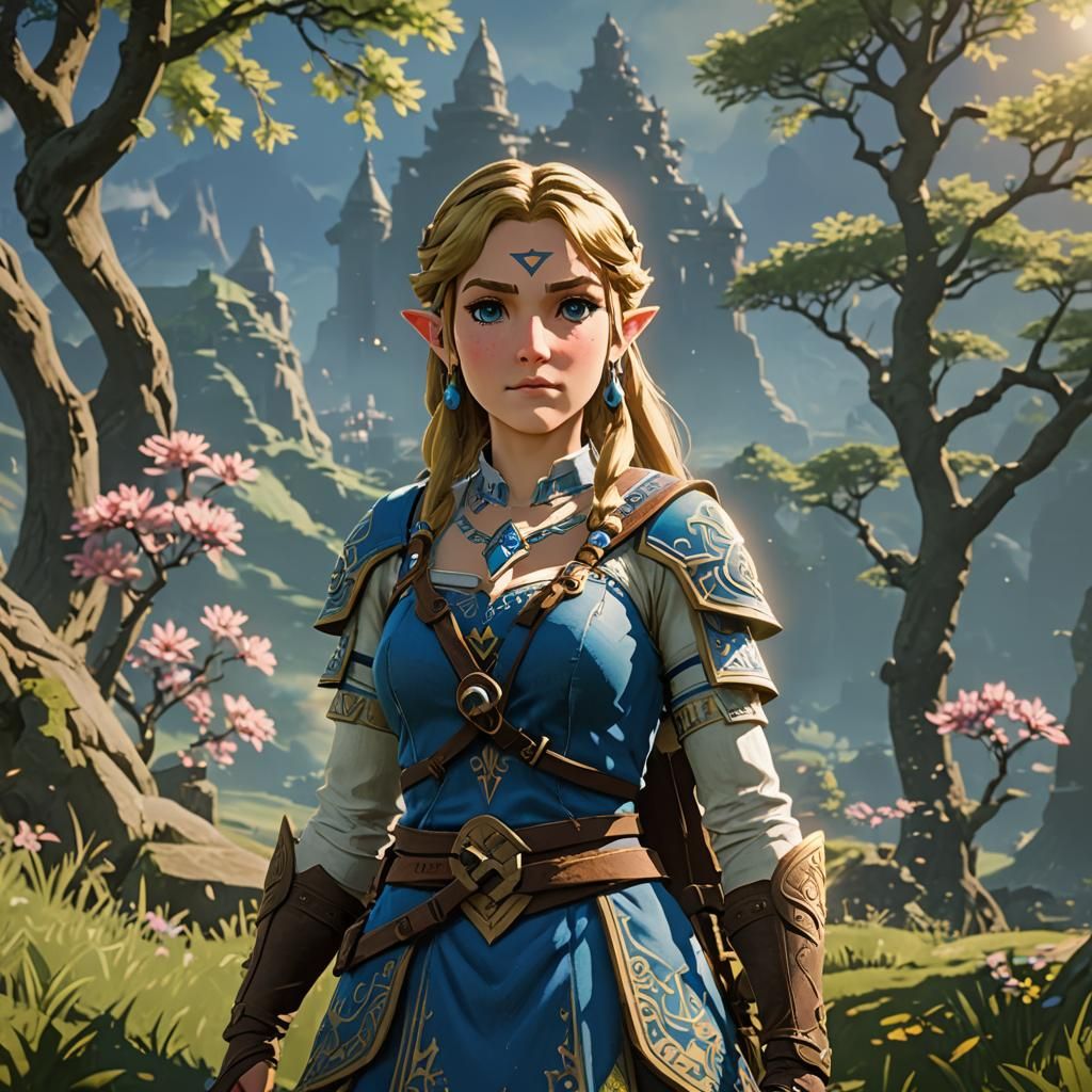 Princess Zelda in Breath of the Wild Game