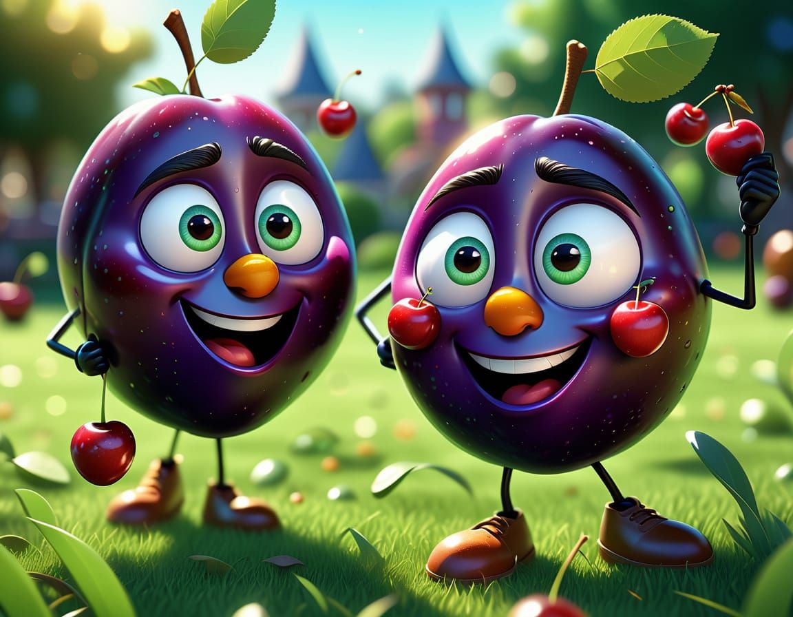 Plums fantasy/ cartoonish style