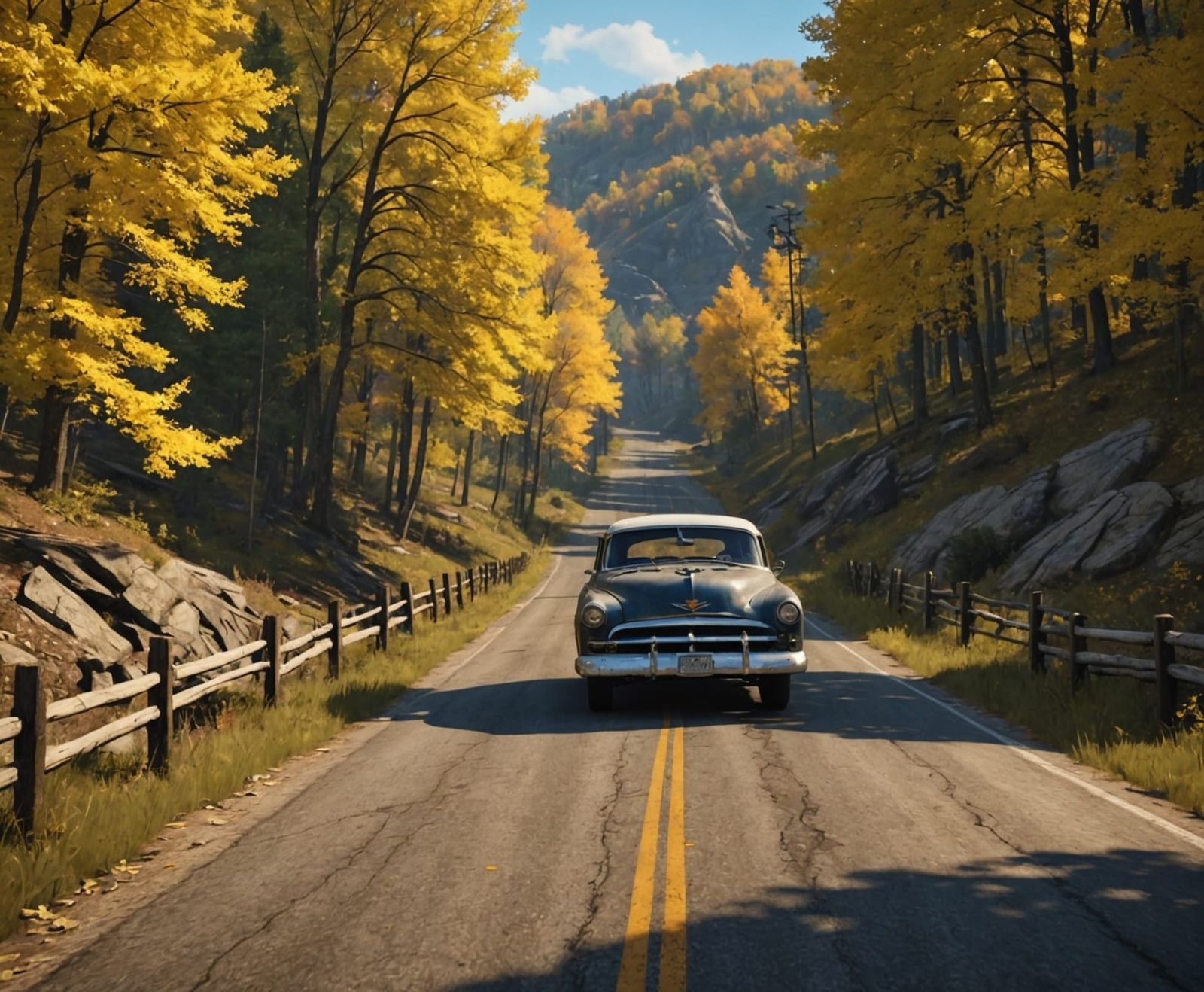 Scenic Country Road in West Virginia