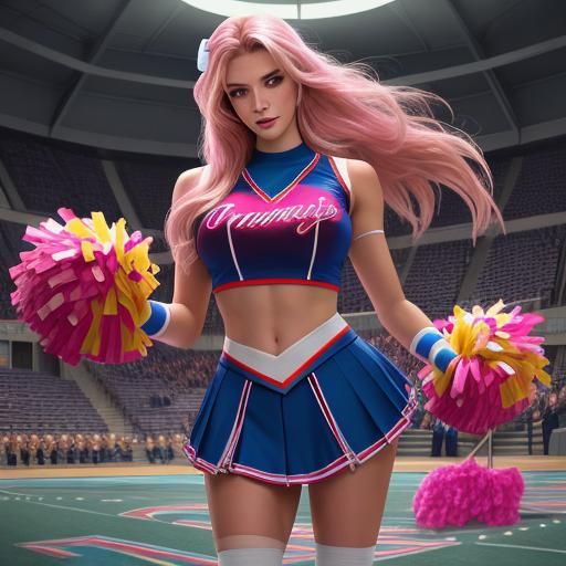 Vampire Slayer Cheerleader Concept Art in Gym