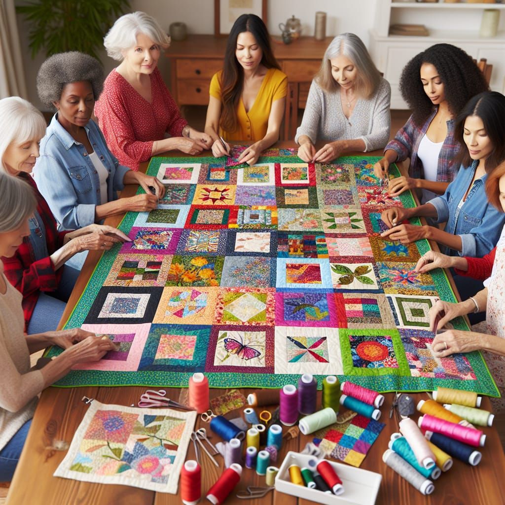 a gathering of quilters