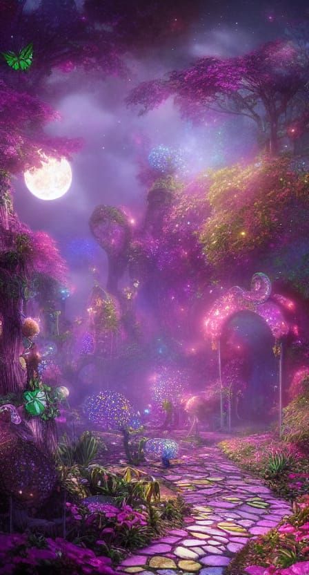 Magical Moonlit Garden