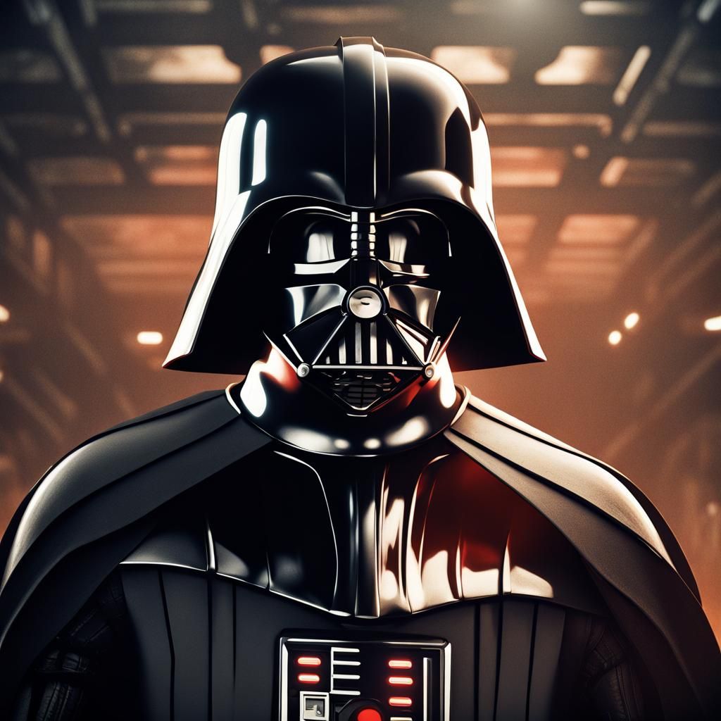 Darth Vader in Sci-Fi Pop Art Style
