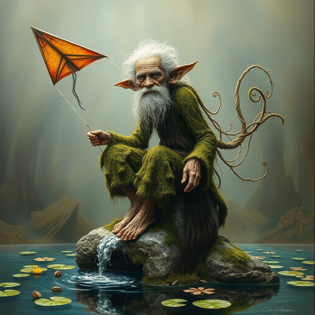 A BEAUTIFUL RUSTIC GENTLE KIND OLD FOREST MAN GRANDFATHER MA...