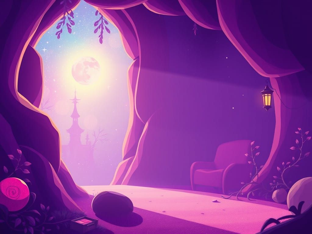 Surreal Fantasy World with Vibrant Colors