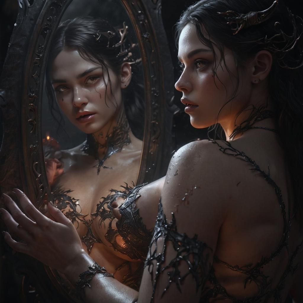 Demonic Reflection: A Dark Fantasy Masterpiece