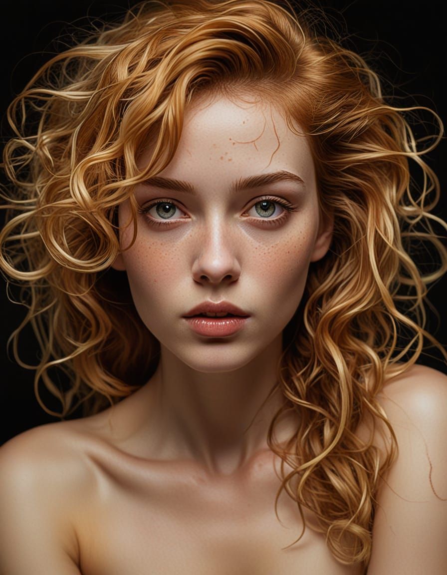 Striking Portrait in Chiaroscuro Style