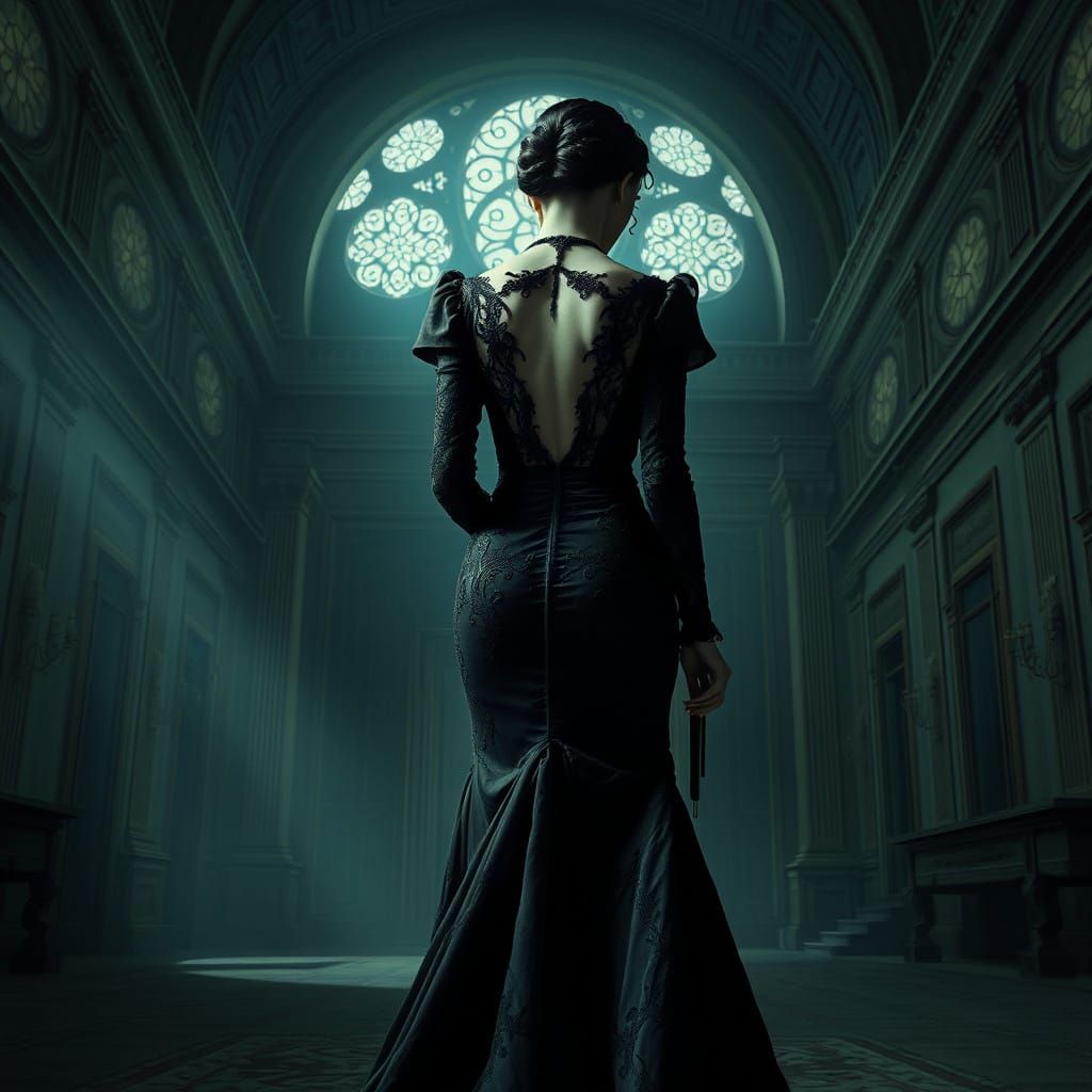 Elegant Victorian Enigma in Haunting Realism