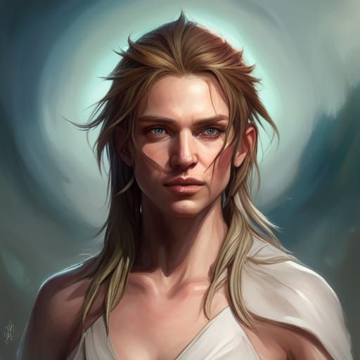 Warrior Angel Portrait in Hyperdetailed Digital Art Style