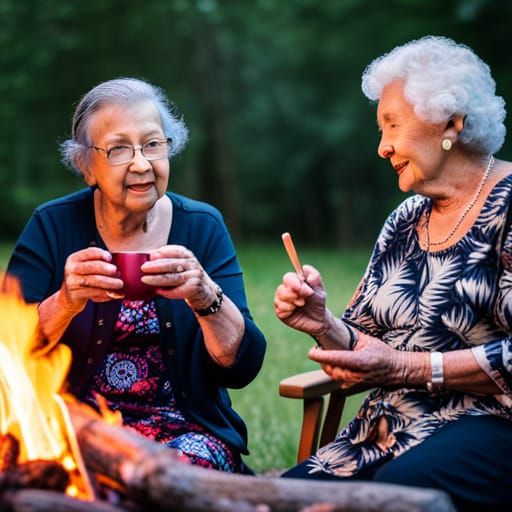 my grandma and your grandma sittin' by the fire..