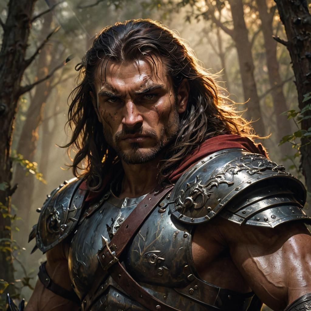 Brennus the Gallic Warrior in Dark Fantasy Style