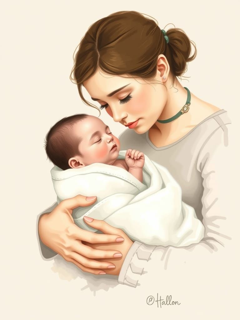 Mother and Newborn in Intimate Bonding Moment