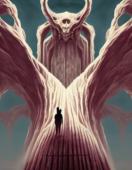 Desolate Wasteland Traveler in Moody Digital Art Style