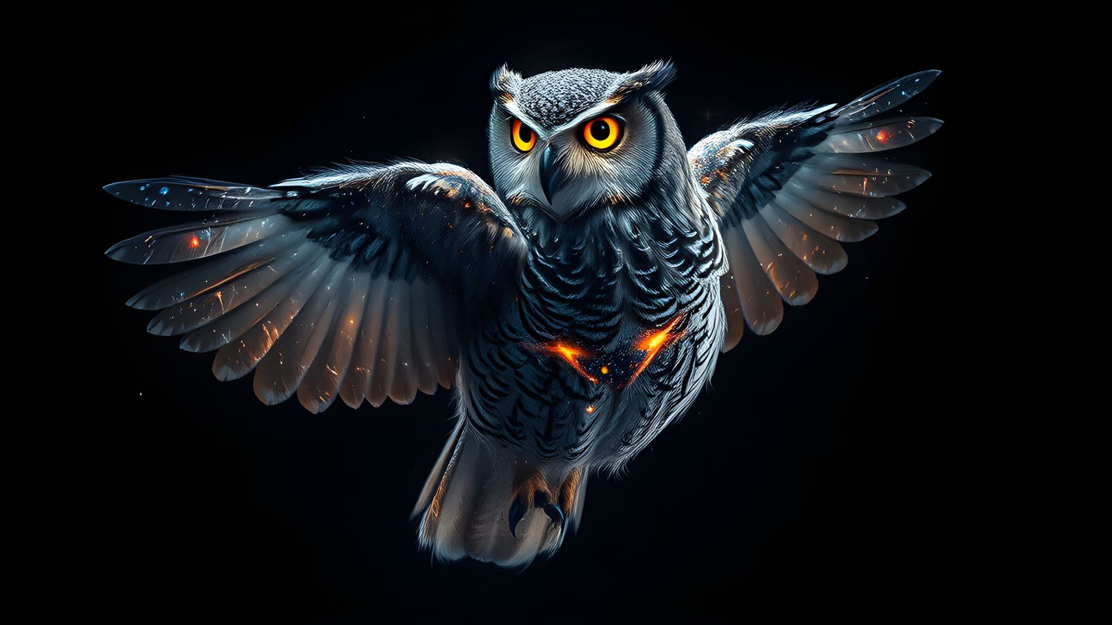 Galactic Owl: A Cinematic Film Still