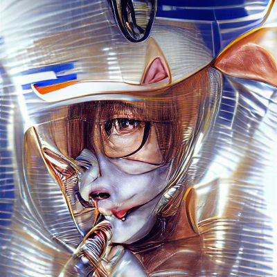 Japanese Schoolgirl Wrapped in Foil