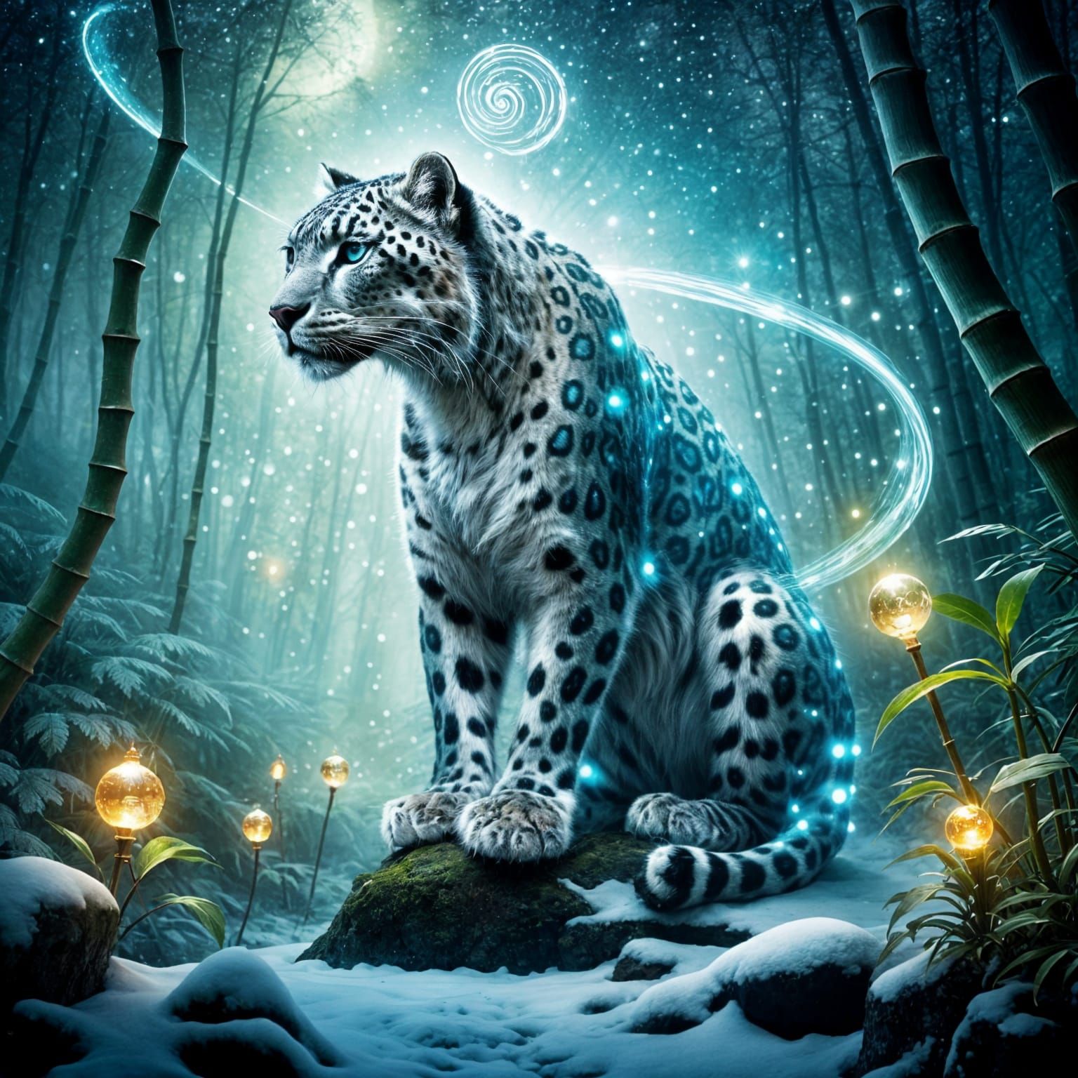 Enchanted Snow Leopard