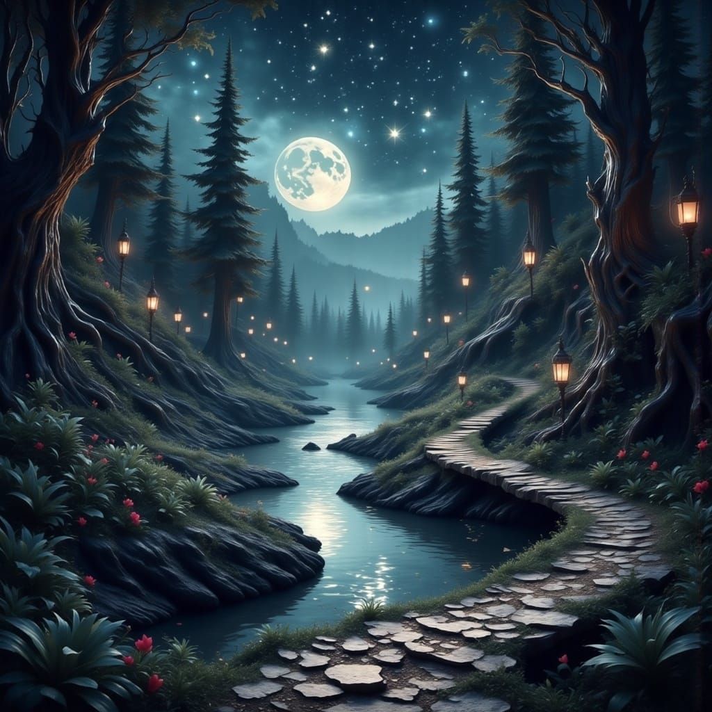 Ethereal Spirits Waltz Through Cypress Trees