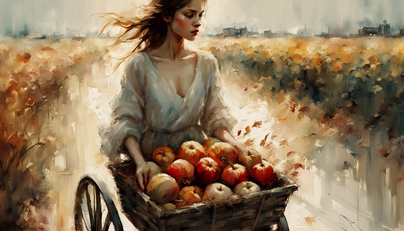 Autumn Harvest in Detailed Baskets with Vibrant Colors