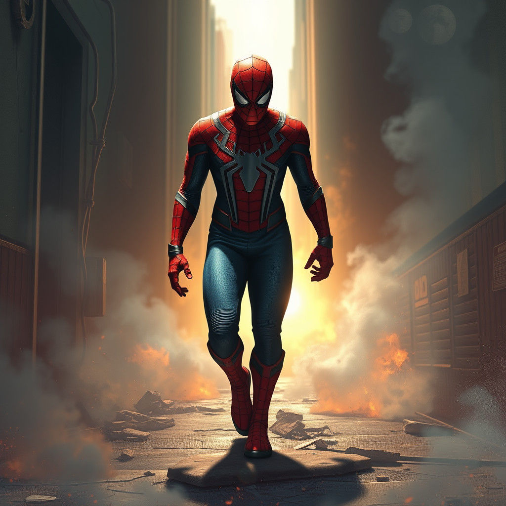 Spider-Man Returns Victorious: Hyperrealistic Concept Art