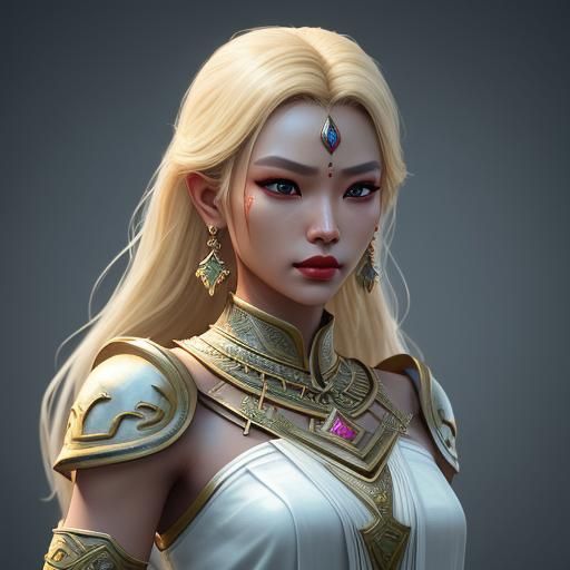 Beautiful Thai Warrior Woman with Six Pack Abs