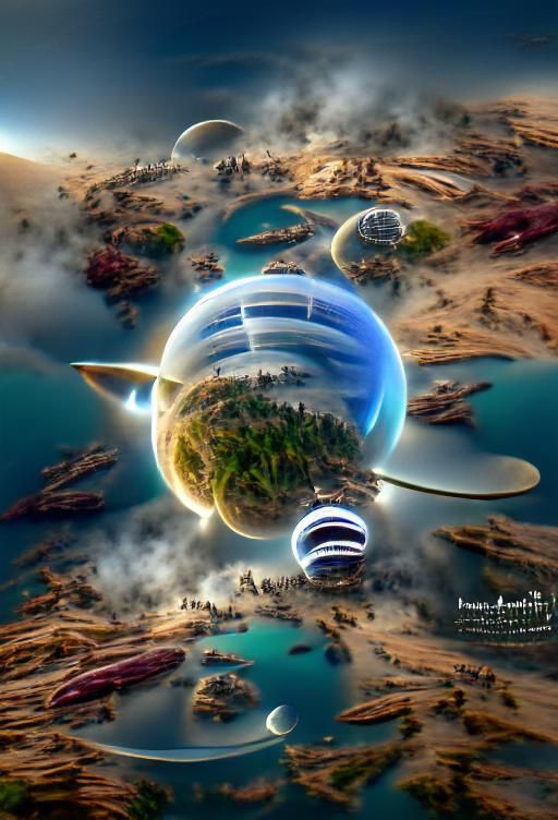 Sci-Fi Fantasy Planet Concept Art in 8K