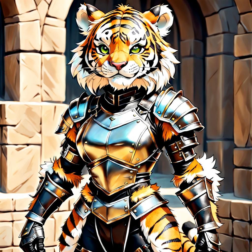 Furry tiger knight