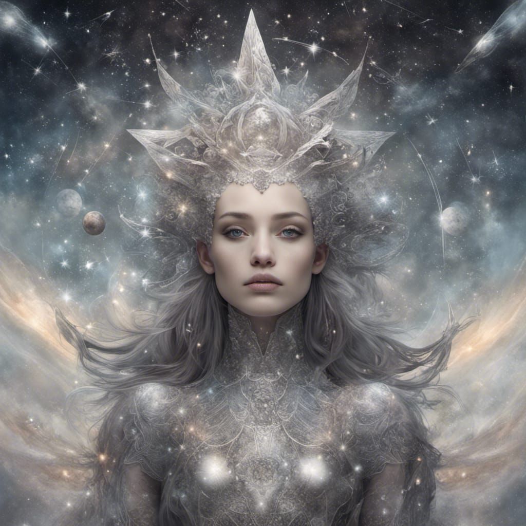 Cosmic Goddess in Celestial Fantasy Art