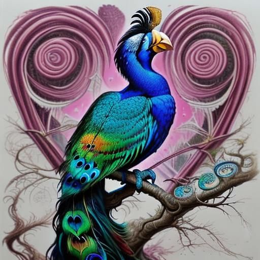 Majestic Peacock with Iridescent Feathers