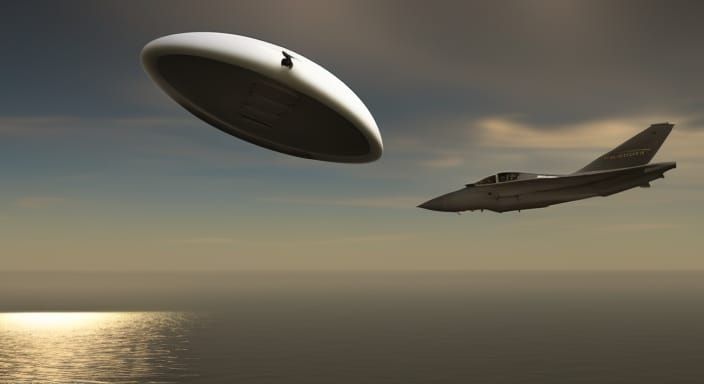 Tic Tac UFO Chasing a Fighter Jet