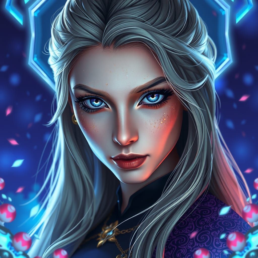 Mysterious Blonde Woman: Fantasy Concept Art