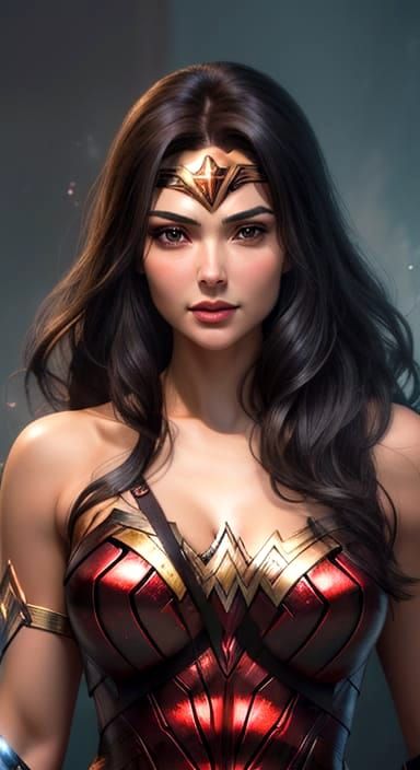 Katarina Claes as Wonder Woman in Anime Style