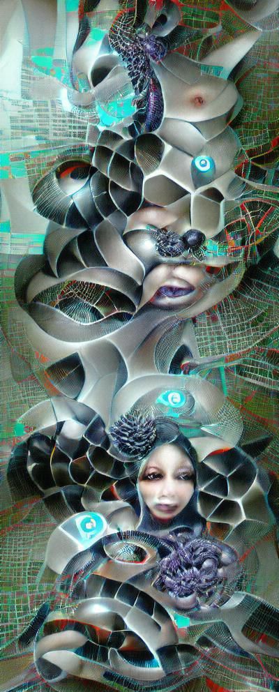 AI Graphene Nanotube Hive Mind: Biopunk Digital Art