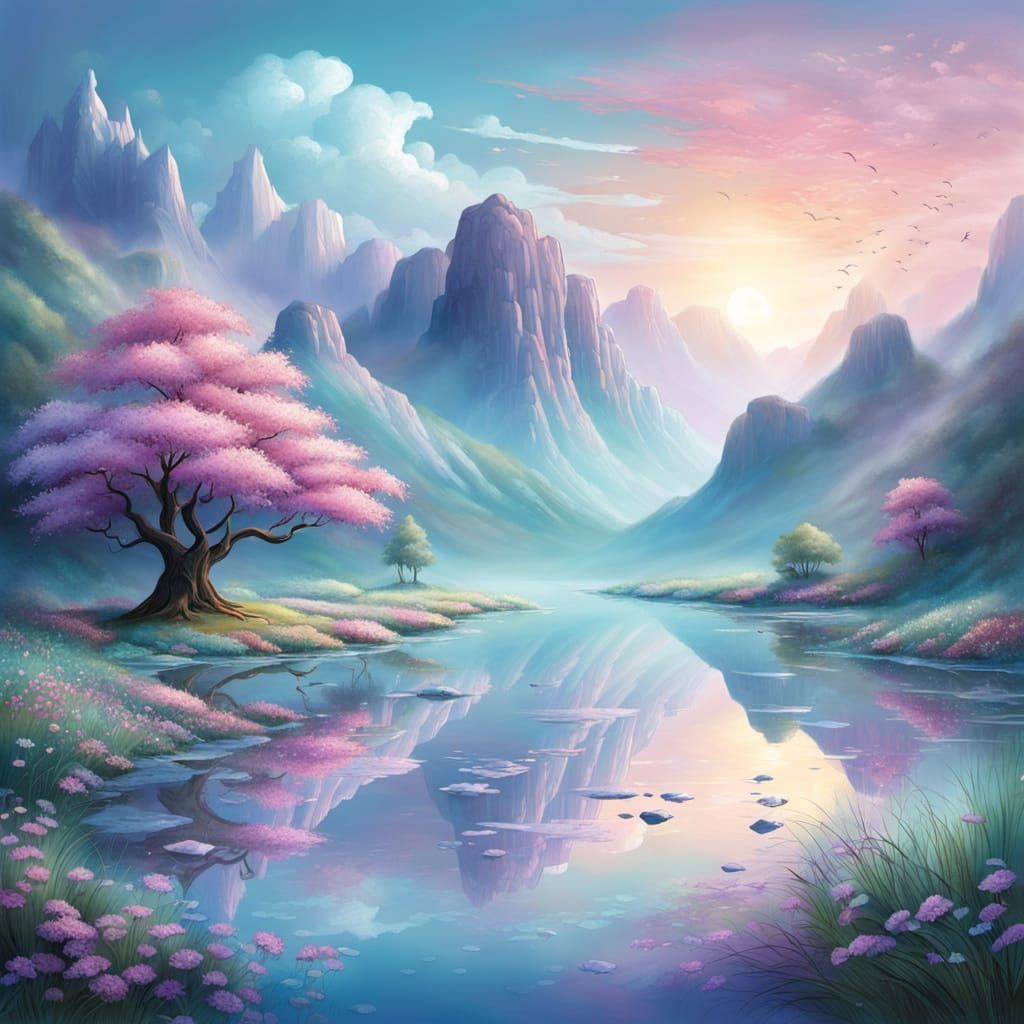 Lucid Dreamscape in Soft Colors
