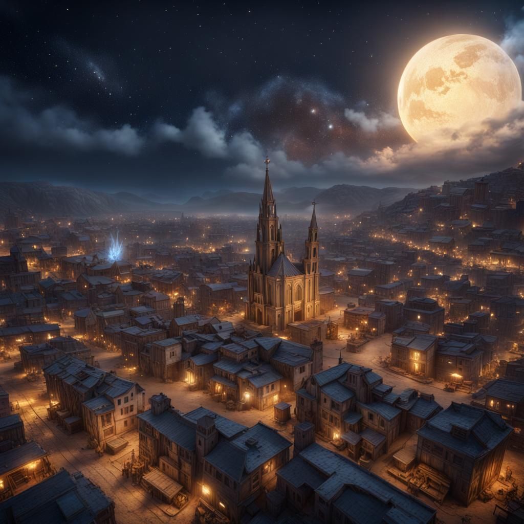 Bright Angel Over Bethlehem: Fantasy Concept Art