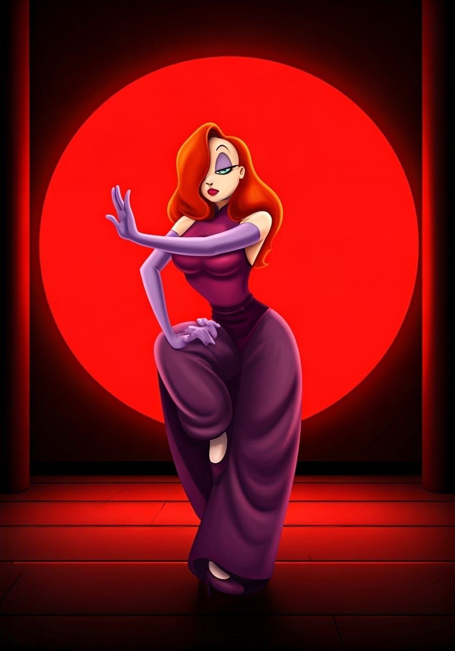 Jessica Rabbit Tai-Chi Cartoon Movie Poster