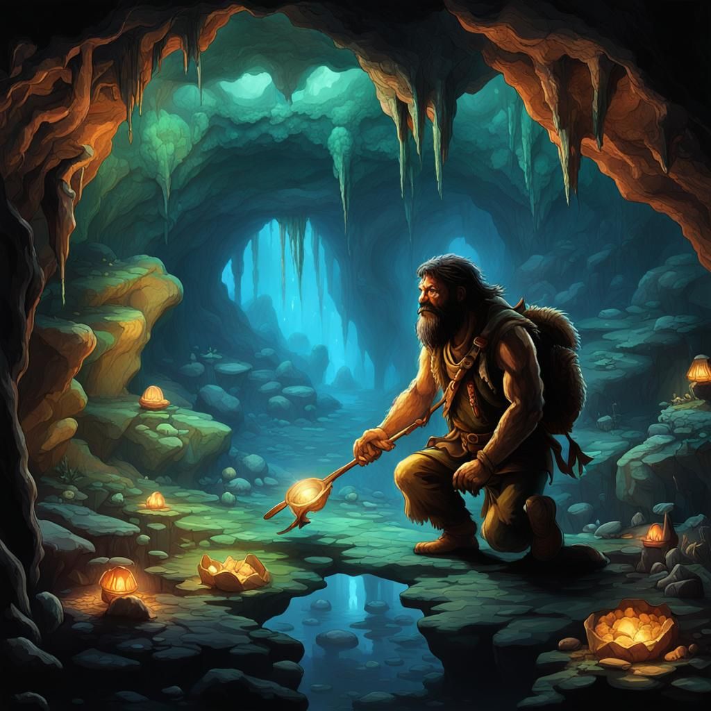 Caveman's Art: Ancient Rituals in a Cavern