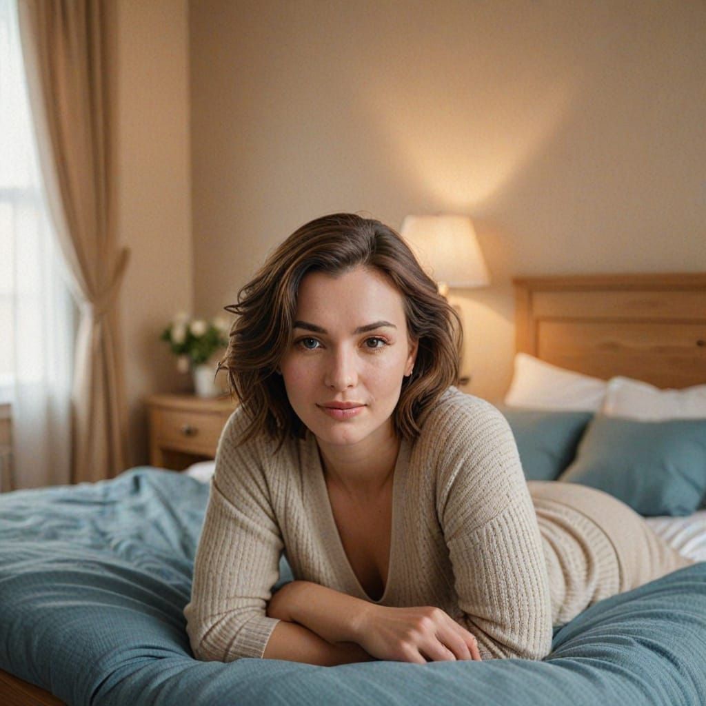 Cozy Indoor Portrait in Muted Earth Tones