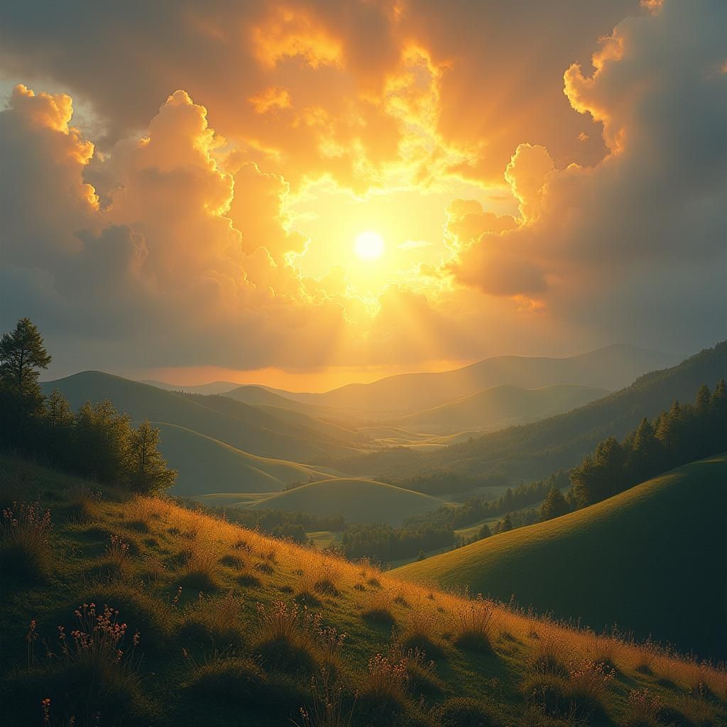 Golden Light Evokes God's Unconditional Love