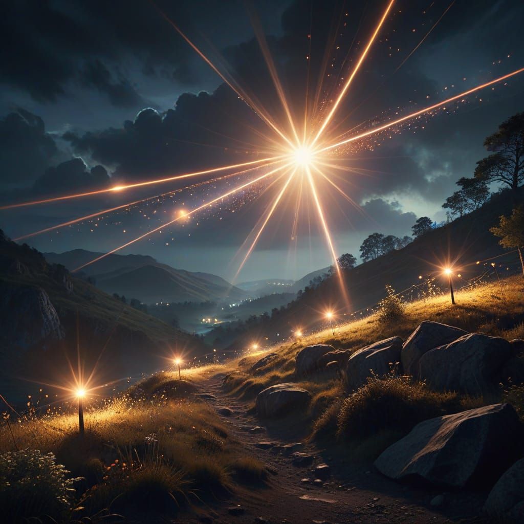 Mystical Lights Installation at Dawn